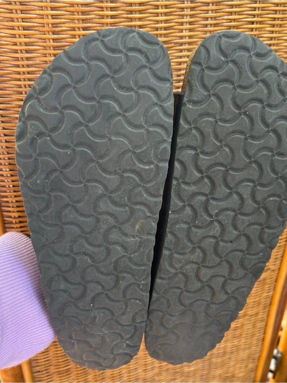 Unisex Birkenstock three strap sandals beachy casual 42 size 11 blue leather